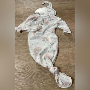 Toby Infant Gown and Hat Set